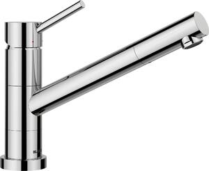Miscelatore monocomando da cucina Blanco KANO-F, cromato lucido, montaggio su finestra, ribaltabile, 527959