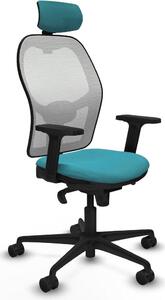 Sedia da ufficio con poggiatesta Piqueras y Crespo 2D036N2 turchese