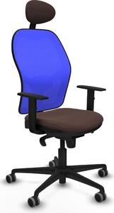 Sedia da ufficio con poggiatesta Jorquera Piqueras y Crespo 1D036G1 Blu Marrone scuro