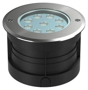 Mini Sigma 9 Proiettore a Led da incasso a pavimento 3000K, 3W-17W, IP65, acciaio inox 304 finitura grigio spazzolato - Beneito & Faure