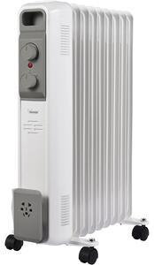 Bimar Radiatore Termosifone Elettrico ad Olio Stufa Portatile 9 Elementi Potenza 2000 Watt con Termostato colore Bianco - INB-HO429