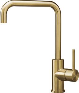 Reginox Armatur R38970 CRYSTAL GOLD II con bocchetta fissa, rivestimento in acciaio inossidabile PVD nel nuovo colore PVD 2025 / Miscelatore monocomando