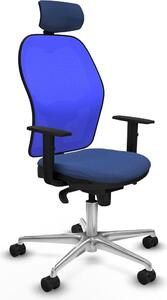 Sedia da ufficio con poggiatesta Piqueras y Crespo 1D086N2 Blu navy