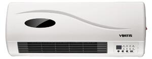Zephir Termoventilatore da parete Ceramico Stufa elettrica Potenza 2000 Watt con Telecomando Timer e Termostato colore Bianco - CDM1909B - VORTIS