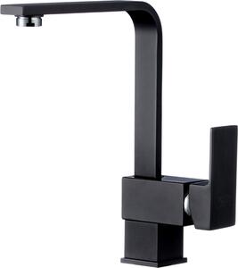 Rubinetto da cucina nero orientabile | Rubinetto per lavello | Miscelatore per lavello | Rubinetto monocomando da cucina | Miscelatore monocomando per lavello da cucina