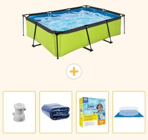 Piscina fuori terra rettangolare - 220x150x65 cm - 5 pezzi - Modello SCB66