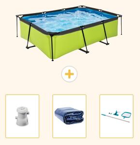 Piscina fuori terra rettangolare - 220x150x65 cm - 4 pezzi - SCB78