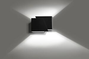 Applique Moderna 1 Luce Ragnar A Forma Geometrica In Acciaio Nero