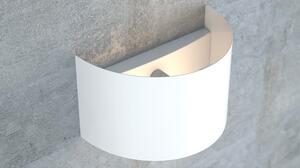 Applique Moderna 1 Luce Hrafna Fascia In Acciaio Bianco