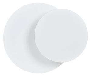 Applique 1 Luce A Disco Con Base In Acciaio Bianco