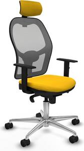 Sedia da ufficio con poggiatesta Piqueras y Crespo 1D086N2 Giallo