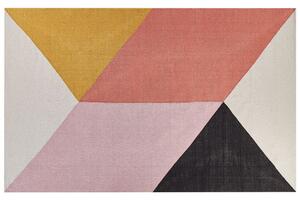 Tappeto in cotone multicolore motivo a geometrico 140 x 200 camera da letto soggiorno ingresso Beliani
