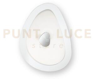 Geko plafoniera bianca 2 luci attacco e27 l.23cm in metallo e vetro