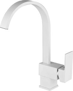 Rubinetto da lavello da cucina bianco orientabile | Rubinetto per lavello | Miscelatore per lavello | Rubinetto monocomando da cucina | Miscelatore monocomando per lavello da cucina
