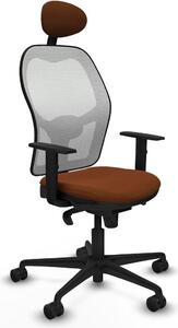 Sedia da ufficio con poggiatesta Jorquera Piqueras y Crespo 1D036N1 Bianco Marrone