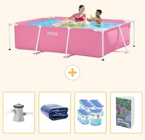 Piscina fuori terra rettangolare - 220x150x60 cm - 5 pezzi - Modello SCB127