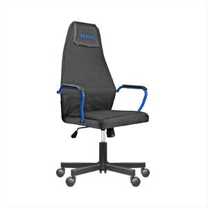 NUWO Sedia Gaming Grid Blu Girevole Ergonomica Regolabile in Altezza Acciaio 110kg