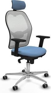 Sedia da ufficio con poggiatesta Piqueras y Crespo 2D086G2 Blu cielo