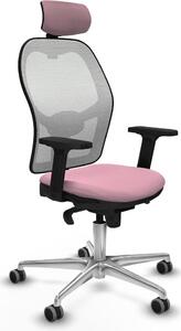 Sedia da ufficio con poggiatesta Piqueras y Crespo 2D086G2 Rosa
