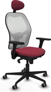 Sedia da ufficio con poggiatesta Jorquera Piqueras y Crespo 3D036G1 rosso granata