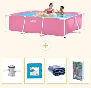 Piscina fuori terra rettangolare - 220x150x60 cm - 5 pezzi - Modello SCB124