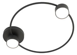 Plafoniera Moderna Cronide Acciaio Nero 2 Luci Gx53