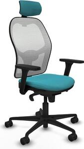 Sedia da ufficio con poggiatesta Piqueras y Crespo 3D036N2 turchese