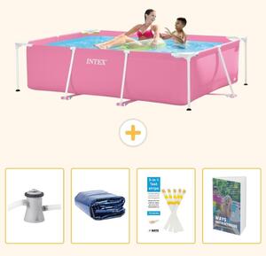 Piscina fuori terra rettangolare - 220x150x60 cm - 5 pezzi - Modello SCB129