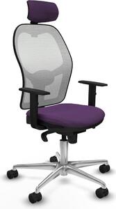 Sedia da ufficio con poggiatesta Piqueras y Crespo 1D086N2 Viola