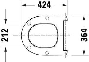 DURAVIT 0023290000 Univ.WC-Sitz a D Tief 421mm Ülap