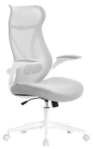 SONGMICS Sedia da ufficio OBN088GD01, sedia girevole ergonomica, color grigio tortora, portata massima 150 kg