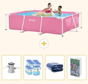 Piscina fuori terra rettangolare - 220x150x60 cm - 5 pezzi - Modello SCB118