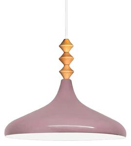 Champion Q lampadario singolo in legno, luce a sospensione viola