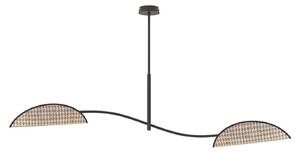 Plafoniera Moderna Mulciber Acciaio Nero 2 Luci E14