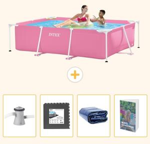 Piscina fuori terra rettangolare - 220x150x60 cm - 5 pezzi - Modello SCB121