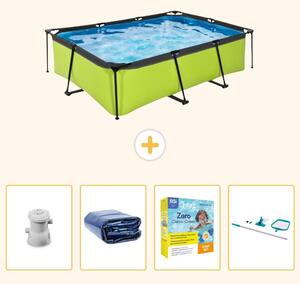 Piscina fuori terra rettangolare - 220x150x65 cm - 5 pezzi - Modello SCB14