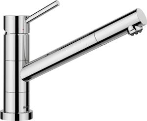 Blanco Miscelatore monocomando da cucina a bassa pressione KANO-F, cromo lucido, montaggio su finestra, ribaltabile 527960