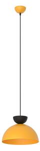 Lampadario Minimal Venus Acciaio Nero Arancione Small 1 Luce Gx53