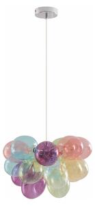 Lampada a sospensione Lucande, Diborah, dimmerabile, Multicolore, Soggiorno, Vetro, Design