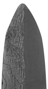 Set di 2 cuscini in cotone grigio scuro 45 x 45 cm ideale per interni Beliani