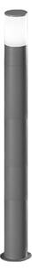 Lampioncino esterno ip54 perenz sigaro 8328 gc e27 led metallo alluminio acrilico grigio cemento - Perenz