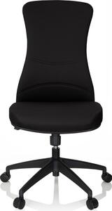 Hjh OFFICE Sedia da ufficio professionale OFFICE XT Sedia da scrivania ergonomica senza braccioli in tessuto nero Sedia girevole per ufficio e casa