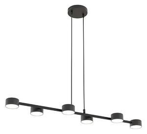 Lampadario Minimal Cyllenius Acciaio Nero 6 Luci Gx53