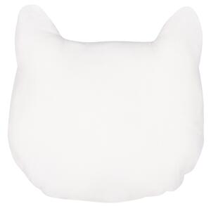 Cuscino per bambini Cuscino a forma di gatto in tessuto bianco e Nero con imbottitura morbida per bambini Beliani