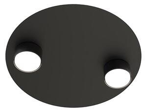 Plafoniera Moderna Dis Pater Acciaio Nero 2 Luci Gx53