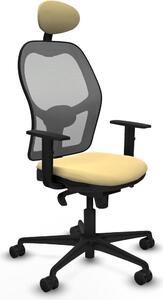 Sedia da ufficio con poggiatesta Jorquera Piqueras y Crespo 1D036N1 Crema