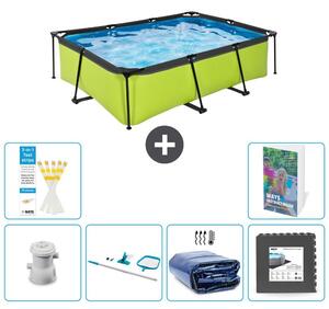 Piscina fuori terra rettangolare - 220x150x65 cm - 5 pezzi - Modello S217