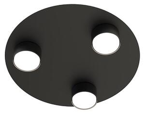 Plafoniera Moderna Opis Acciaio Nero 3 Luci Gx53