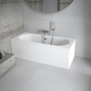 Vasca rettangolare 160x75 con grembiule in acrilico, set di scarico e piedini GRATIS | Set completo 4in1 Vasca originale in acrilico Siphon | BADLAND VITAE