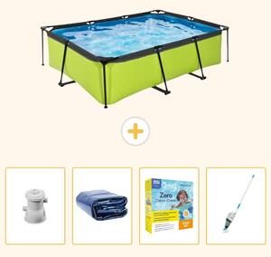 Piscina fuori terra rettangolare - 220x150x65 cm - 5 pezzi - Modello SCB12